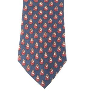 Vintage YSL Yves Saint Laurent Blue Red Tie NEW